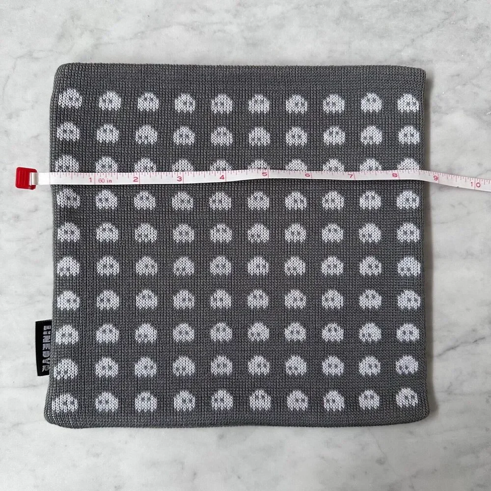 Linedyr Denmark Gray & White Knitted iPad Mini Sleeve Cover Pouch Pac-Man Print